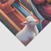 Nativity Scene Christmas Greeting Tissuepapier (Detail)