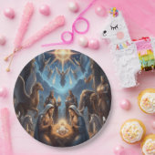 Nativity Scene Christmas Plate – Holy Night Décor Papieren Bordje (Feest)