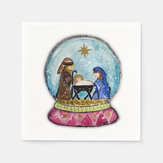 Nativity Scene Cocktail servetten (Voorkant)
