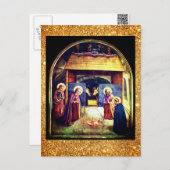 Nativity Scene, Convento di San Marco, Fra Anvelic Feestdagenkaart (Voorkant / Achterkant)