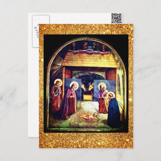 Nativity Scene, Convento di San Marco, Fra Anvelic Feestdagenkaart (Voorkant / Achterkant)