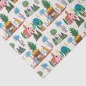 Nativity Scene Ecru Hand drawn Christmas Tissuepapier (Detail)