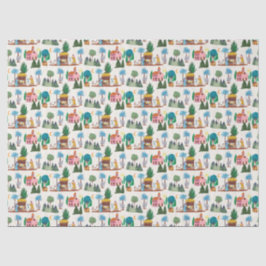 Nativity Scene Ecru Hand drawn Christmas Tissuepapier