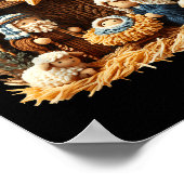 Nativity Scene Faux Yarn Crochet Jesus Christmas R Poster (Hoek)