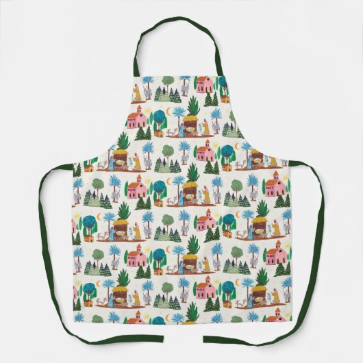 Nativity Scene Hand drawn Christmas Schort (Voorkant)