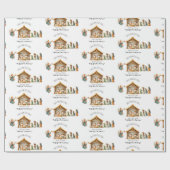 Nativity Scene Holiday Gift Wrap Christmas Family Cadeaupapier (Vlak)