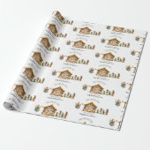 Nativity Scene Holiday Gift Wrap Christmas Family Cadeaupapier (Uitgerold)