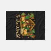 Nativity Scene Joy To The World – Christmas Faith  Fleece Deken (Voorkant (Horizontaal))