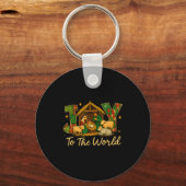 Nativity Scene Joy To The World – Christmas Faith  Sleutelhanger (Voorkant)
