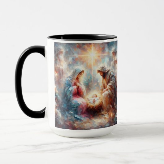 Nativity Scene Manger Christmas Coffee Mok Cup (Links)