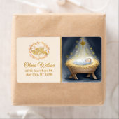 Nativity Scene "Merry Christmas" Etiket (Insitu)