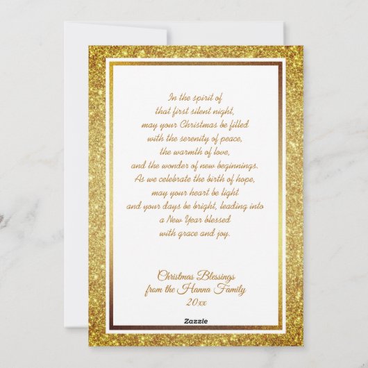 Nativity Scene "Merry Christmas & Happy New Year" Feestdagenkaart (Achterkant)