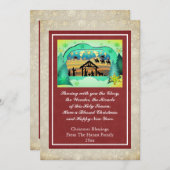 Nativity Scene "Merry Christmas & Happy New Year" Feestdagenkaart (Voorkant / Achterkant)