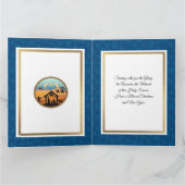 Nativity Scene "Merry Christmas & Happy New Year" Kaart (Binnen)