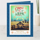 Nativity Scene "Merry Christmas & Happy New Year" Kaart (Voorkant)