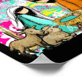 Nativity Scene Oh Come Let Us Adore Him Christmas Poster (Hoek)