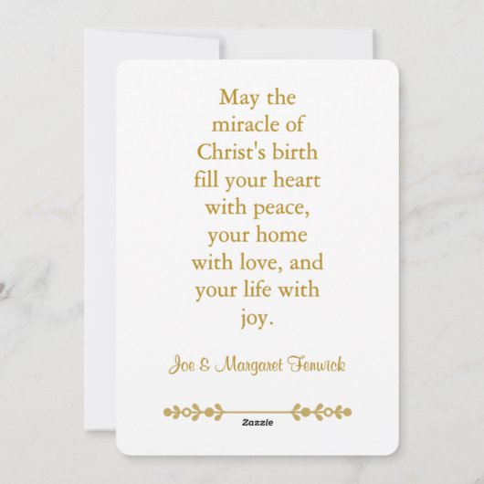 Nativity Scene Religious Christmas  Feestdagenkaart (Achterkant)