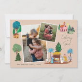 Nativity Scene Religious Family 2 Photos Christmas Kaart (Voorkant)