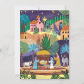 Nativity Scene Religious Family Photo Christmas Feestdagenkaart (Voorkant)