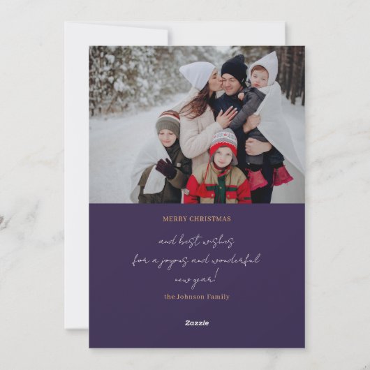 Nativity Scene Religious Family Photo Christmas Feestdagenkaart (Achterkant)