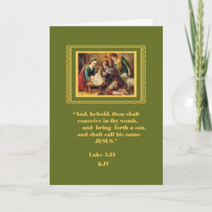 Nativity Scene Retro Christmas Card Feestdagen Kaart