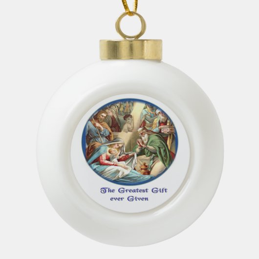 NAtivity scene Snowflake Framed Ornament (Voorkant)