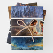 Nativity Scene Wrapping Paper Decoupage Handsaw  (In situ)