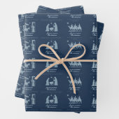 Nativity Scene Wrapping Paper Flat Sheet Set of 3 (In situ)