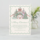 Nativity & Scripture Christian Merry Christmas Feestdagenkaart (Staand voorkant)