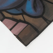 Nativity Stained Glass Art – Holy Family Christmas Fleece Deken (Hoek)