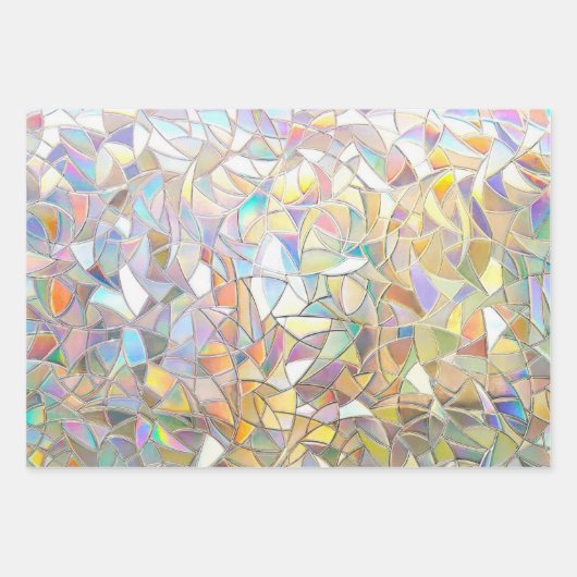 Nativity Stained Glass Art – Holy Family Christmas Inpakpapier Vel (Voorkant 2)