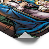 Nativity Stained Glass Art – Holy Family Christmas Poster (Hoek)