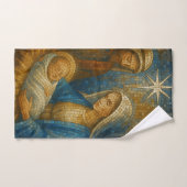 Nativity Stained Glass Mosaic | Holy Family  Bad Handdoek (Handdoek)