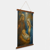 Nativity Stained Glass Mosaic | Holy Family  Hangend Wandkleed (Gebogen)
