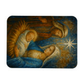 Nativity Stained Glass Mosaic | Holy Family Magneet (Horizontaal)
