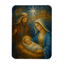 Nativity Stained Glass Mosaic | Holy Family 