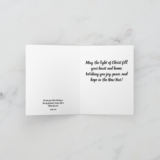 Nativity Star Wenskaart Bedankkaart (Binnen)