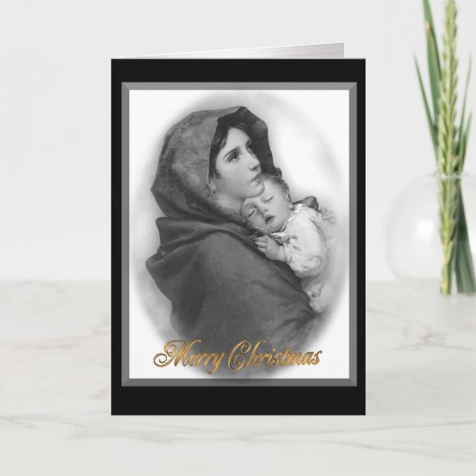 Nativity van Kerstmis de godsdienstige kaart (Voorkant)