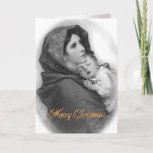 Nativity van Kerstmis de godsdienstige kaart (Voorkant)