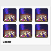 Nativity Vierkante Sticker (Vel)