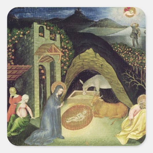 Nativity Vierkante Sticker (Voorkant)