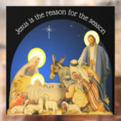 Nativity Window Cling Raamsticker (Vel 2)