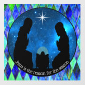 Nativity Window Cling Raamsticker (Vel)