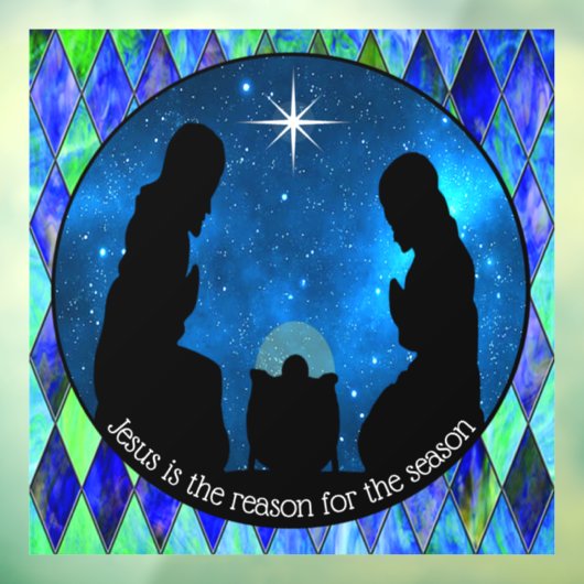 Nativity Window Cling Raamsticker (Vel 3)