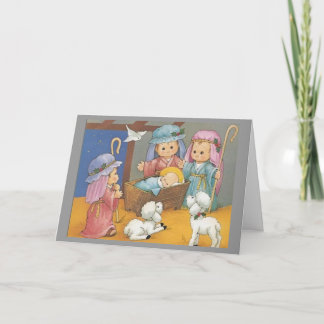Nativityscène van Kerstmis Feestdagen Kaart