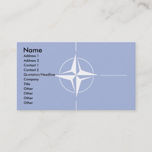 Nato Flag Visitekaartje (Voorkant)