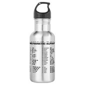 NATO-fonetisch alfabet en morsecode Waterfles (Voorkant)