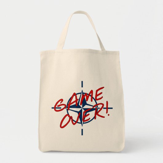 NATO Game Over - stop oorlog Tote Bag (Voorkant)