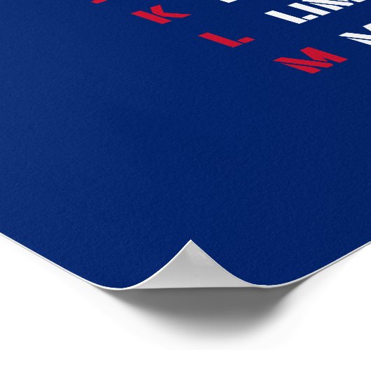 NATO Phonetic Alphabet Nederland Poster (Hoek)