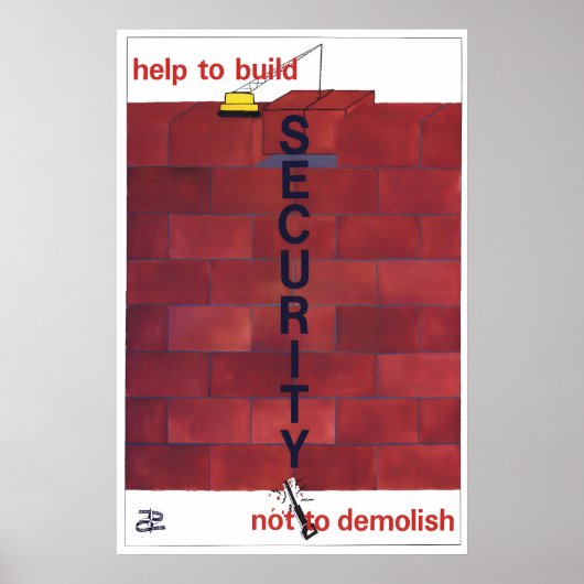 NATO Poster Help to Build SECURITY Political Decor (Voorkant)